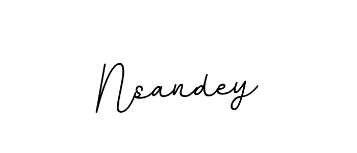 Create a beautiful signature design for name Nsandey. With this signature (BallpointsItalic-DORy9) fonts, you can make a handwritten signature for free. Nsandey signature style 11 images and pictures png