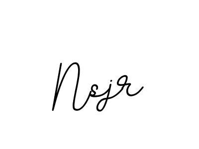 How to make Nsjr name signature. Use BallpointsItalic-DORy9 style for creating short signs online. This is the latest handwritten sign. Nsjr signature style 11 images and pictures png