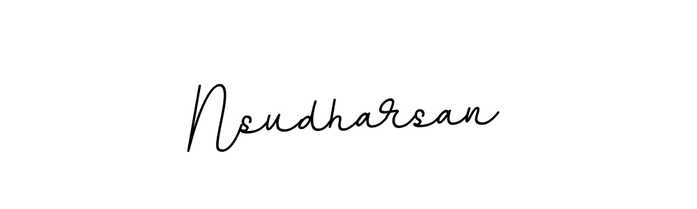 Nsudharsan stylish signature style. Best Handwritten Sign (BallpointsItalic-DORy9) for my name. Handwritten Signature Collection Ideas for my name Nsudharsan. Nsudharsan signature style 11 images and pictures png