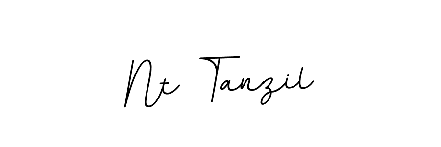 The best way (BallpointsItalic-DORy9) to make a short signature is to pick only two or three words in your name. The name Nt Tanzil include a total of six letters. For converting this name. Nt Tanzil signature style 11 images and pictures png