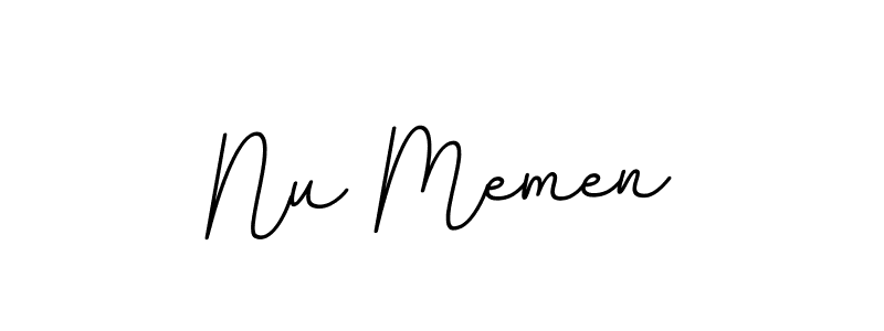Create a beautiful signature design for name Nu Memen. With this signature (BallpointsItalic-DORy9) fonts, you can make a handwritten signature for free. Nu Memen signature style 11 images and pictures png