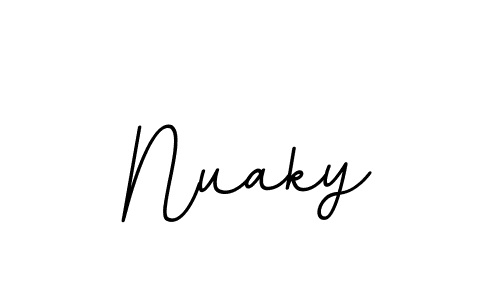 The best way (BallpointsItalic-DORy9) to make a short signature is to pick only two or three words in your name. The name Nuaky include a total of six letters. For converting this name. Nuaky signature style 11 images and pictures png