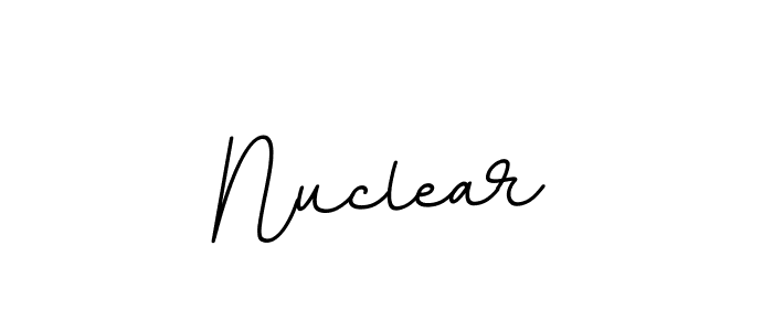 Design your own signature with our free online signature maker. With this signature software, you can create a handwritten (BallpointsItalic-DORy9) signature for name Nuclear. Nuclear signature style 11 images and pictures png