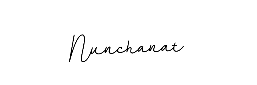 How to make Nunchanat signature? BallpointsItalic-DORy9 is a professional autograph style. Create handwritten signature for Nunchanat name. Nunchanat signature style 11 images and pictures png