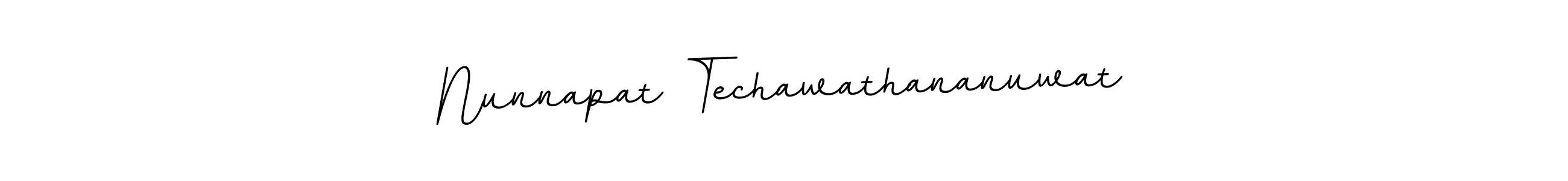 Use a signature maker to create a handwritten signature online. With this signature software, you can design (BallpointsItalic-DORy9) your own signature for name Nunnapat Techawathananuwat. Nunnapat Techawathananuwat signature style 11 images and pictures png