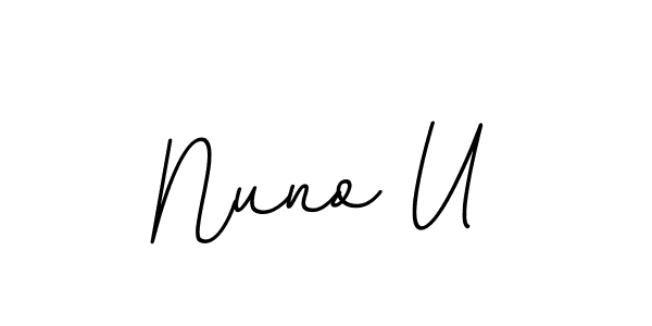 Also we have Nuno U name is the best signature style. Create professional handwritten signature collection using BallpointsItalic-DORy9 autograph style. Nuno U signature style 11 images and pictures png