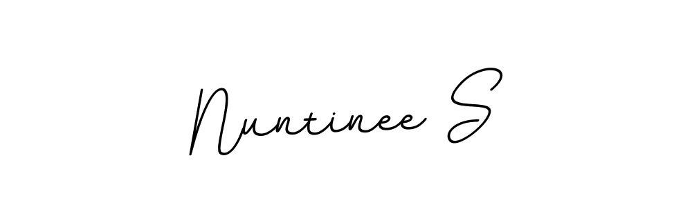 This is the best signature style for the Nuntinee S name. Also you like these signature font (BallpointsItalic-DORy9). Mix name signature. Nuntinee S signature style 11 images and pictures png