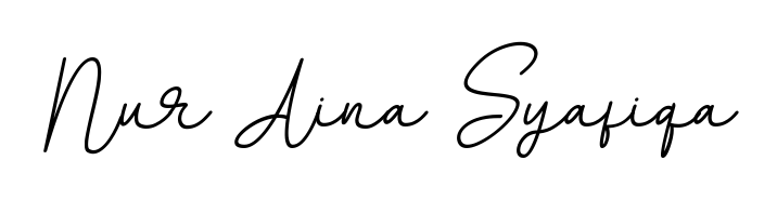 Quickly download Nur Aina Syafiqa name signature in high-resolution PNG using BallpointsItalic-DORy9 style. Ready to insert into PDFs and online applications. Nur Aina Syafiqa signature style 11 images and pictures png