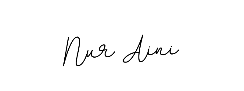 Also You can easily find your signature by using the search form. We will create Nur Aini name handwritten signature images for you free of cost using BallpointsItalic-DORy9 sign style. Nur Aini signature style 11 images and pictures png