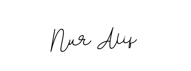 You should practise on your own different ways (BallpointsItalic-DORy9) to write your name (Nur Alif) in signature. don't let someone else do it for you. Nur Alif signature style 11 images and pictures png