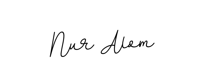 Make a beautiful signature design for name Nur Alom. With this signature (BallpointsItalic-DORy9) style, you can create a handwritten signature for free. Nur Alom signature style 11 images and pictures png