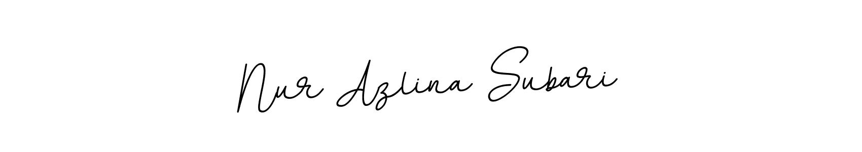 Use a signature maker to create a handwritten signature online. With this signature software, you can design (BallpointsItalic-DORy9) your own signature for name Nur Azlina Subari. Nur Azlina Subari signature style 11 images and pictures png