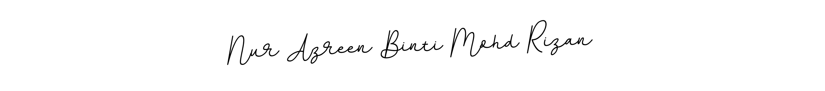 Use a signature maker to create a handwritten signature online. With this signature software, you can design (BallpointsItalic-DORy9) your own signature for name Nur Azreen Binti Mohd Rizan. Nur Azreen Binti Mohd Rizan signature style 11 images and pictures png