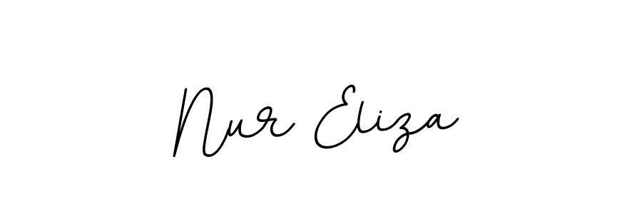 Make a beautiful signature design for name Nur Eliza. With this signature (BallpointsItalic-DORy9) style, you can create a handwritten signature for free. Nur Eliza signature style 11 images and pictures png