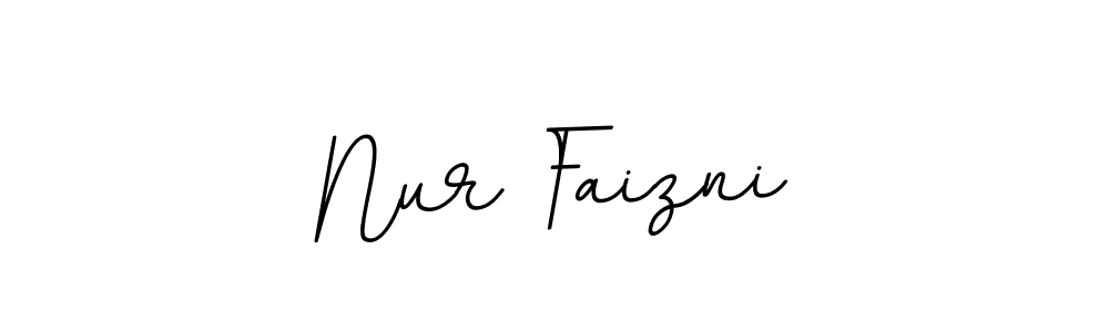 This is the best signature style for the Nur Faizni name. Also you like these signature font (BallpointsItalic-DORy9). Mix name signature. Nur Faizni signature style 11 images and pictures png
