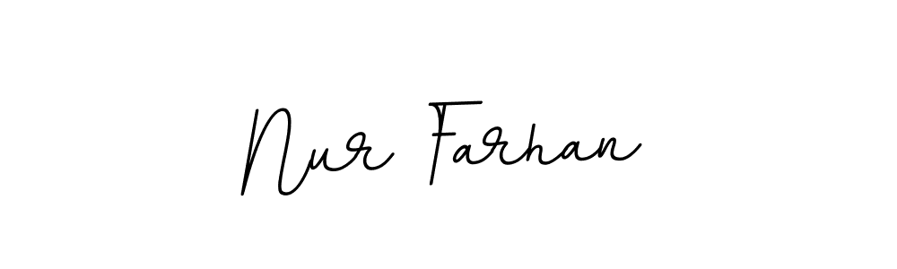 The best way (BallpointsItalic-DORy9) to make a short signature is to pick only two or three words in your name. The name Nur Farhan include a total of six letters. For converting this name. Nur Farhan signature style 11 images and pictures png