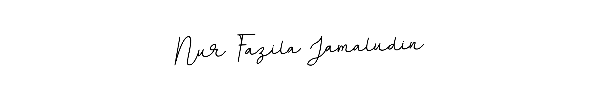 How to make Nur Fazila Jamaludin name signature. Use BallpointsItalic-DORy9 style for creating short signs online. This is the latest handwritten sign. Nur Fazila Jamaludin signature style 11 images and pictures png