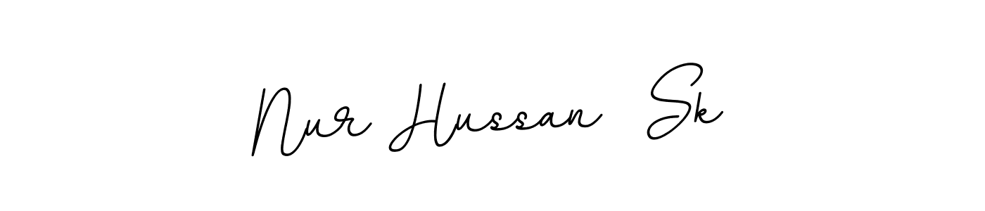 How to make Nur Hussan  Sk name signature. Use BallpointsItalic-DORy9 style for creating short signs online. This is the latest handwritten sign. Nur Hussan  Sk signature style 11 images and pictures png