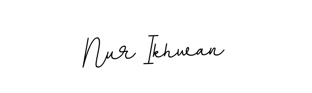 Create a beautiful signature design for name Nur Ikhwan. With this signature (BallpointsItalic-DORy9) fonts, you can make a handwritten signature for free. Nur Ikhwan signature style 11 images and pictures png