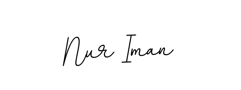 You should practise on your own different ways (BallpointsItalic-DORy9) to write your name (Nur Iman) in signature. don't let someone else do it for you. Nur Iman signature style 11 images and pictures png