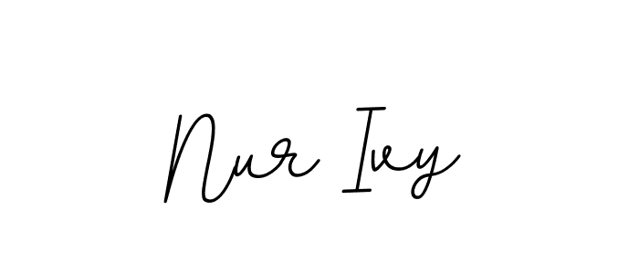 Check out images of Autograph of Nur Ivy name. Actor Nur Ivy Signature Style. BallpointsItalic-DORy9 is a professional sign style online. Nur Ivy signature style 11 images and pictures png