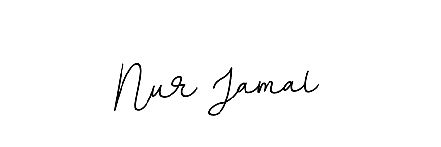 This is the best signature style for the Nur Jamal name. Also you like these signature font (BallpointsItalic-DORy9). Mix name signature. Nur Jamal signature style 11 images and pictures png