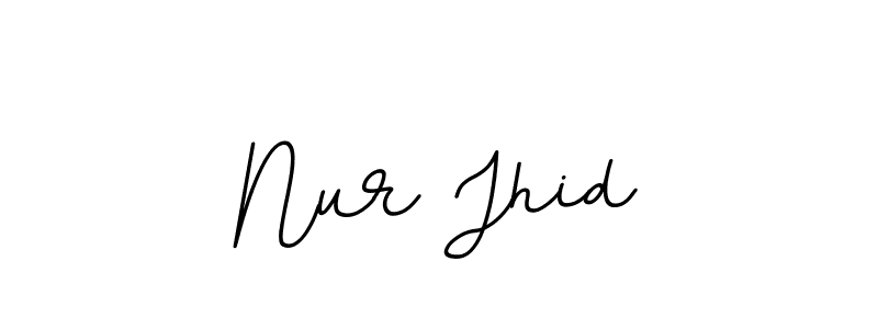 Use a signature maker to create a handwritten signature online. With this signature software, you can design (BallpointsItalic-DORy9) your own signature for name Nur Jhid. Nur Jhid signature style 11 images and pictures png