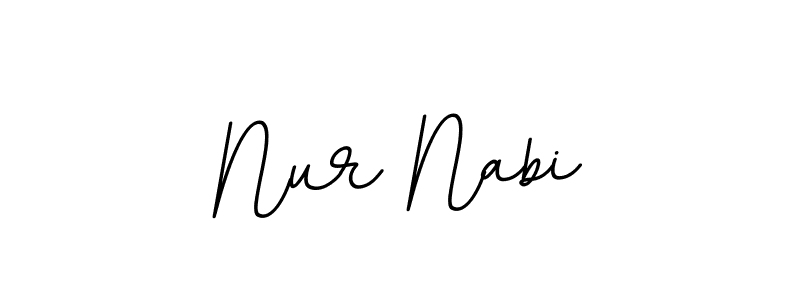 How to make Nur Nabi name signature. Use BallpointsItalic-DORy9 style for creating short signs online. This is the latest handwritten sign. Nur Nabi signature style 11 images and pictures png