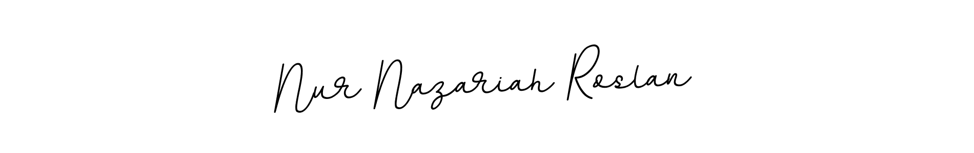 if you are searching for the best signature style for your name Nur Nazariah Roslan. so please give up your signature search. here we have designed multiple signature styles  using BallpointsItalic-DORy9. Nur Nazariah Roslan signature style 11 images and pictures png