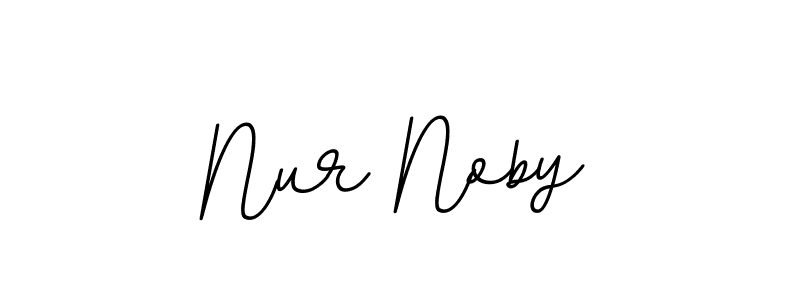 if you are searching for the best signature style for your name Nur Noby. so please give up your signature search. here we have designed multiple signature styles  using BallpointsItalic-DORy9. Nur Noby signature style 11 images and pictures png