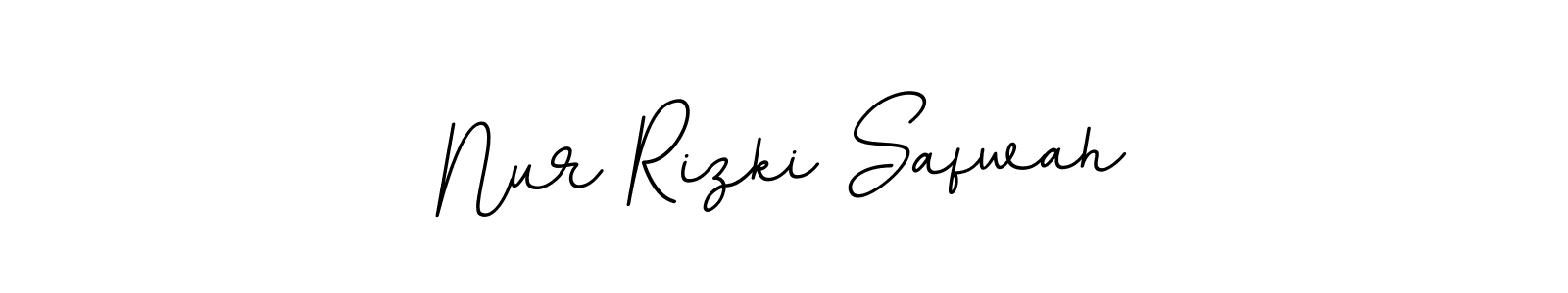 How to make Nur Rizki Safwah name signature. Use BallpointsItalic-DORy9 style for creating short signs online. This is the latest handwritten sign. Nur Rizki Safwah signature style 11 images and pictures png