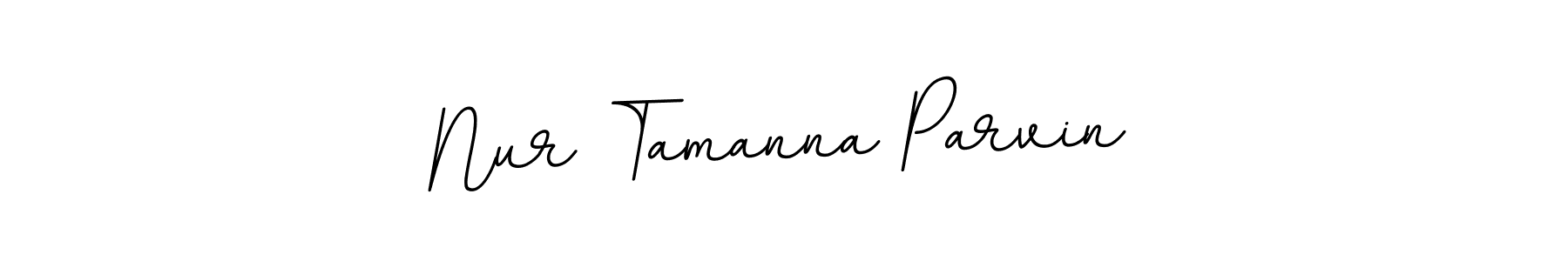 Use a signature maker to create a handwritten signature online. With this signature software, you can design (BallpointsItalic-DORy9) your own signature for name Nur Tamanna Parvin. Nur Tamanna Parvin signature style 11 images and pictures png