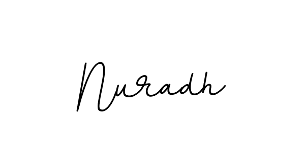 Design your own signature with our free online signature maker. With this signature software, you can create a handwritten (BallpointsItalic-DORy9) signature for name Nuradh. Nuradh signature style 11 images and pictures png