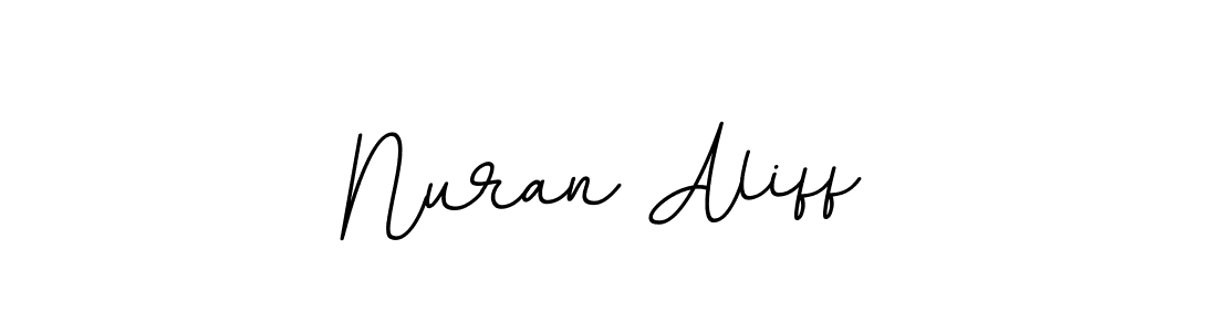 Create a beautiful signature design for name Nuran Aliff. With this signature (BallpointsItalic-DORy9) fonts, you can make a handwritten signature for free. Nuran Aliff signature style 11 images and pictures png