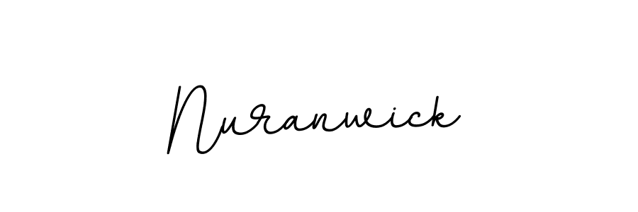 The best way (BallpointsItalic-DORy9) to make a short signature is to pick only two or three words in your name. The name Nuranwick include a total of six letters. For converting this name. Nuranwick signature style 11 images and pictures png