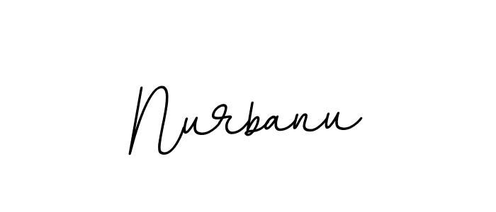 How to make Nurbanu name signature. Use BallpointsItalic-DORy9 style for creating short signs online. This is the latest handwritten sign. Nurbanu signature style 11 images and pictures png