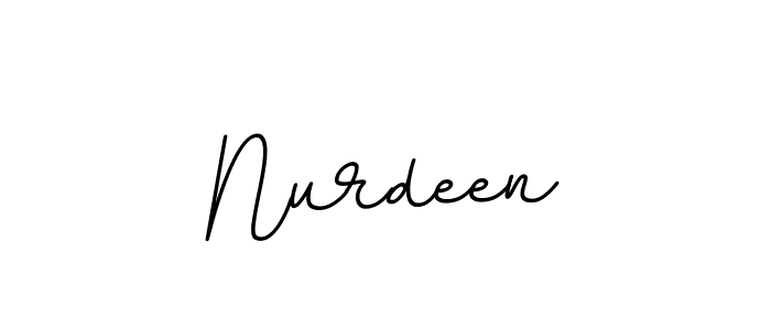 The best way (BallpointsItalic-DORy9) to make a short signature is to pick only two or three words in your name. The name Nurdeen include a total of six letters. For converting this name. Nurdeen signature style 11 images and pictures png