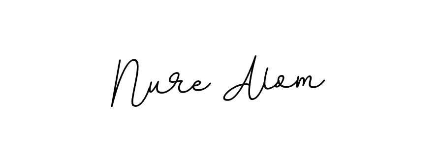 You should practise on your own different ways (BallpointsItalic-DORy9) to write your name (Nure Alom) in signature. don't let someone else do it for you. Nure Alom signature style 11 images and pictures png