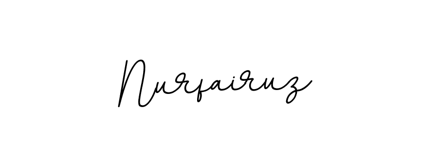 if you are searching for the best signature style for your name Nurfairuz. so please give up your signature search. here we have designed multiple signature styles  using BallpointsItalic-DORy9. Nurfairuz signature style 11 images and pictures png