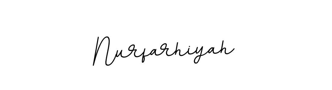 Nurfarhiyah stylish signature style. Best Handwritten Sign (BallpointsItalic-DORy9) for my name. Handwritten Signature Collection Ideas for my name Nurfarhiyah. Nurfarhiyah signature style 11 images and pictures png