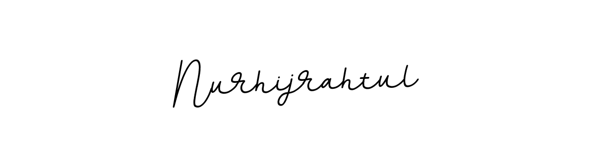 How to make Nurhijrahtul name signature. Use BallpointsItalic-DORy9 style for creating short signs online. This is the latest handwritten sign. Nurhijrahtul signature style 11 images and pictures png