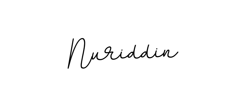 How to make Nuriddin name signature. Use BallpointsItalic-DORy9 style for creating short signs online. This is the latest handwritten sign. Nuriddin signature style 11 images and pictures png