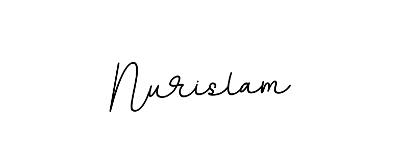 Design your own signature with our free online signature maker. With this signature software, you can create a handwritten (BallpointsItalic-DORy9) signature for name Nurislam. Nurislam signature style 11 images and pictures png