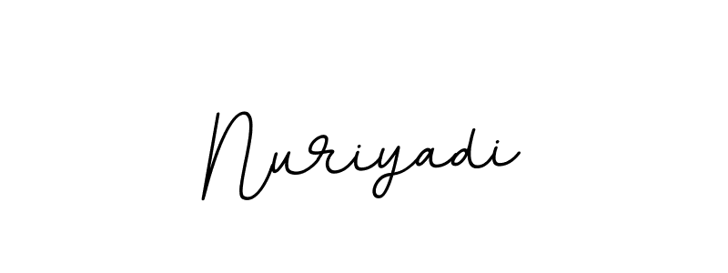 Create a beautiful signature design for name Nuriyadi. With this signature (BallpointsItalic-DORy9) fonts, you can make a handwritten signature for free. Nuriyadi signature style 11 images and pictures png