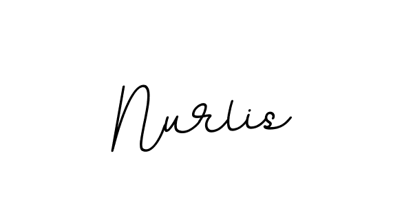 You should practise on your own different ways (BallpointsItalic-DORy9) to write your name (Nurlis) in signature. don't let someone else do it for you. Nurlis signature style 11 images and pictures png
