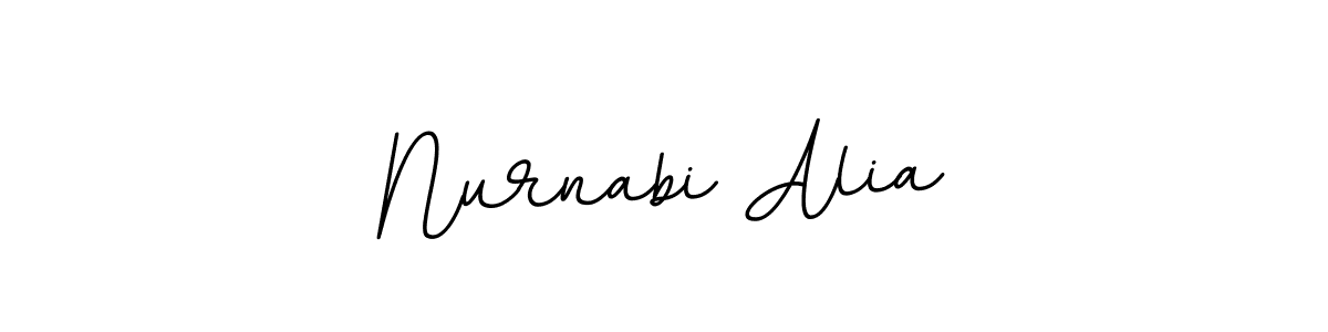 BallpointsItalic-DORy9 is a professional signature style that is perfect for those who want to add a touch of class to their signature. It is also a great choice for those who want to make their signature more unique. Get Nurnabi Alia name to fancy signature for free. Nurnabi Alia signature style 11 images and pictures png