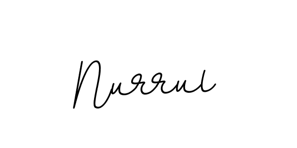 Use a signature maker to create a handwritten signature online. With this signature software, you can design (BallpointsItalic-DORy9) your own signature for name Nurrul. Nurrul signature style 11 images and pictures png
