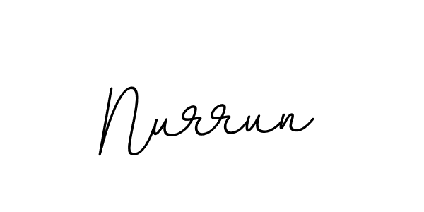 Create a beautiful signature design for name Nurrun. With this signature (BallpointsItalic-DORy9) fonts, you can make a handwritten signature for free. Nurrun signature style 11 images and pictures png