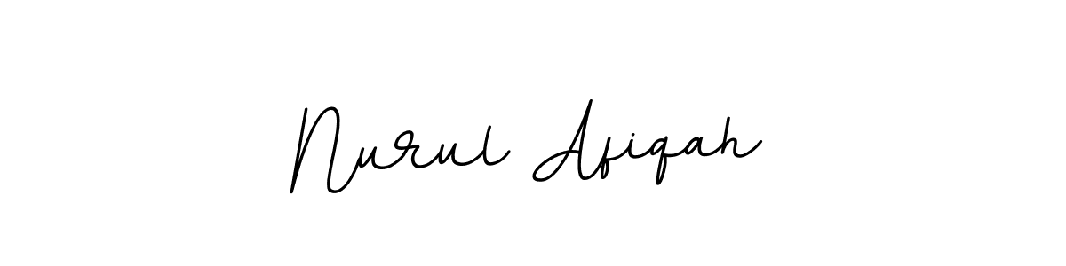 You should practise on your own different ways (BallpointsItalic-DORy9) to write your name (Nurul Afiqah) in signature. don't let someone else do it for you. Nurul Afiqah signature style 11 images and pictures png