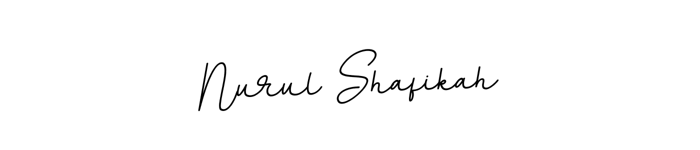 Use a signature maker to create a handwritten signature online. With this signature software, you can design (BallpointsItalic-DORy9) your own signature for name Nurul Shafikah. Nurul Shafikah signature style 11 images and pictures png